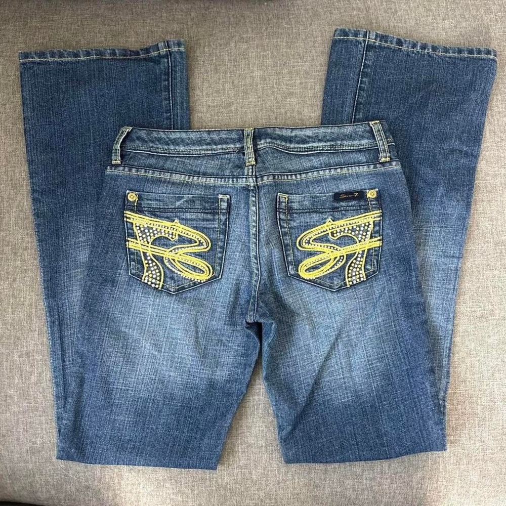 Y2K Seven7 Embellished Bootcut Jeans